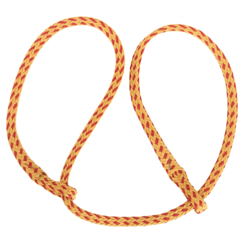 Verlostouw poly/vlak geel-rood, met twee lussen - 10259
