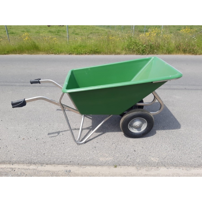 Landbouwkruiwagen 160L met aluminium frame met twee lekvrije banden Agrodieren - KRUIW-ALU2RB