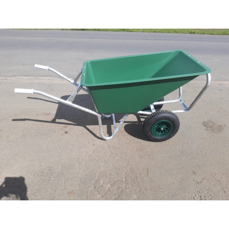 Landbouwkruiwagen 160L met warm verzinkt onderstel en 2 wielen met kunststofvelg en binnenband Agrodieren - KRUIW-DIPA1602L