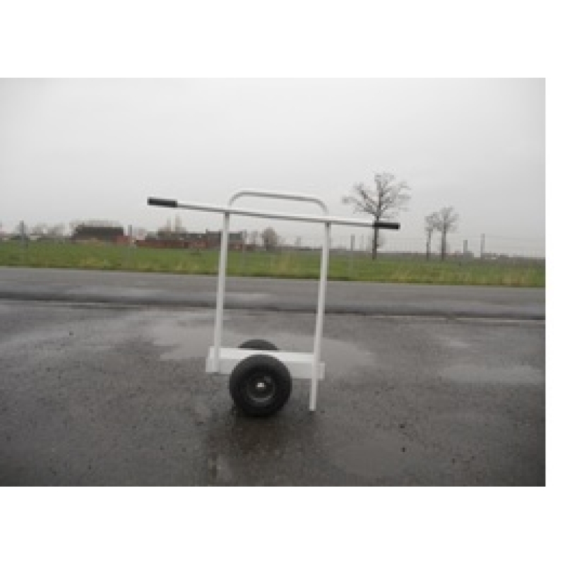platenwagen klein nooit meer lek polyurethaan geel wiel met stalen velg - PLAT-PL01DY