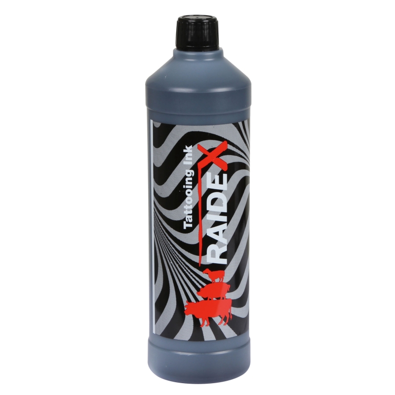 Encre &agrave; tatouer Raidex 500ml noire qualit&eacute; alimentaire - 19281