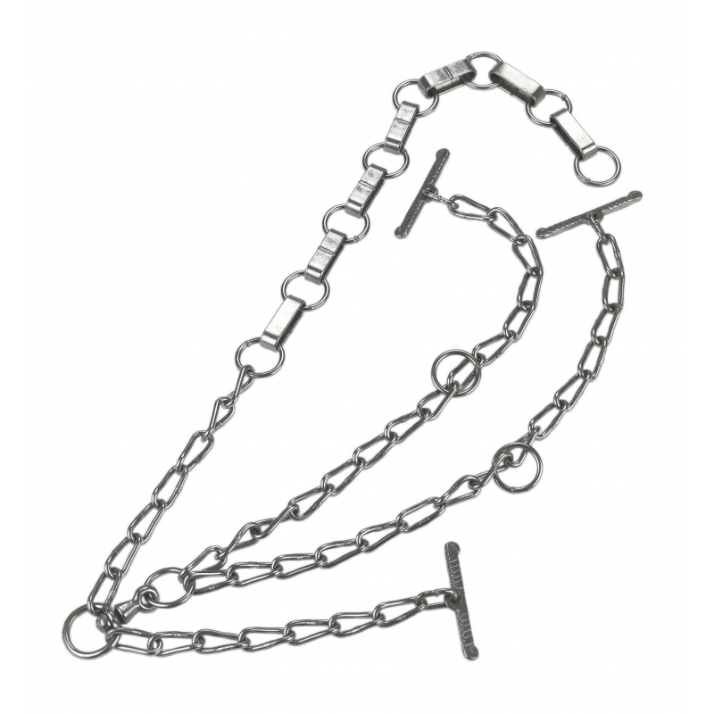 Cha&icirc;ne &agrave; vache galv. double 6 mm avec maillon plat - 12121