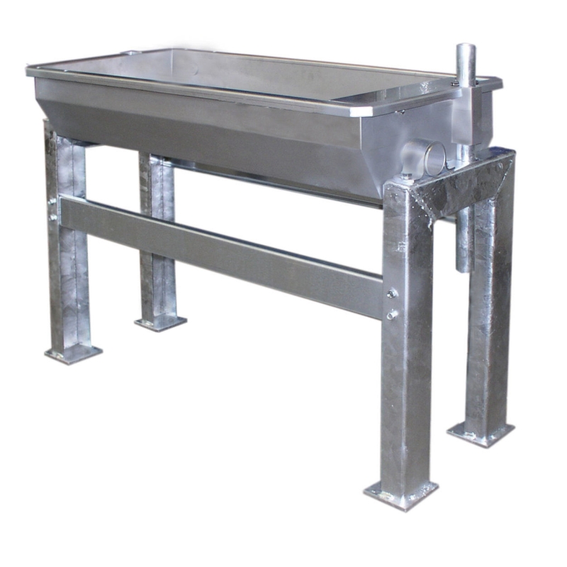 Abreuvoir basculant inox Sol Chauffant, L=1,5m,50Lit.,55Kgs - 221025
