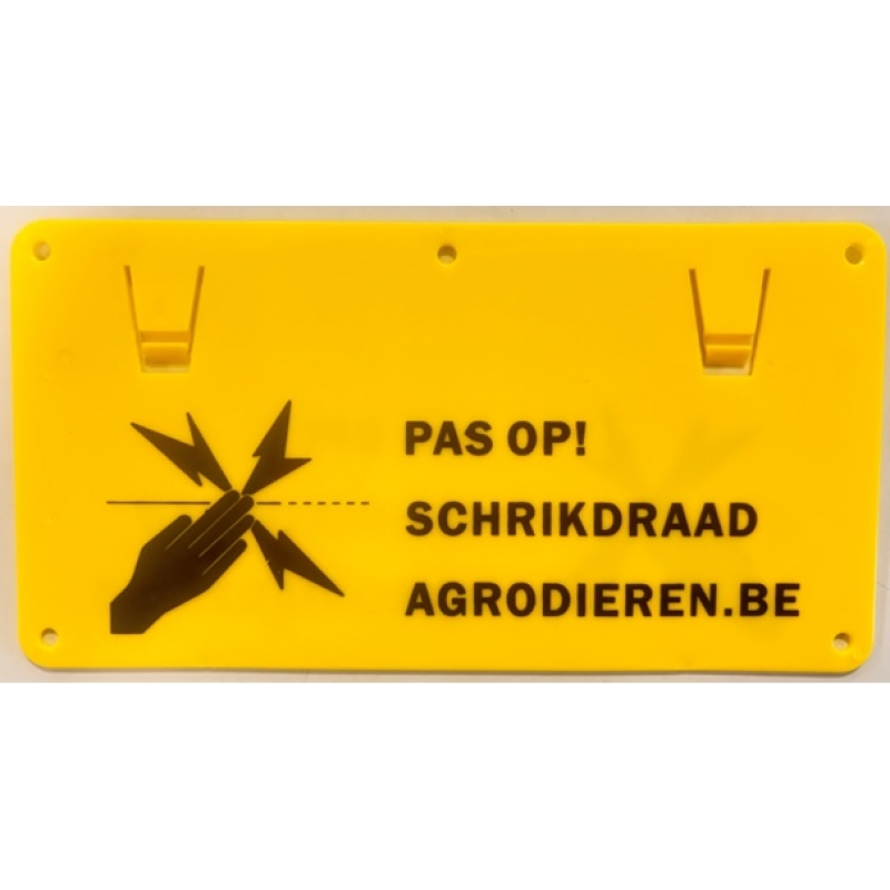 Panneau de signalisation électricité électrique prairie Agrodieren.be - WAARSCH-ELEKTR-AGRO