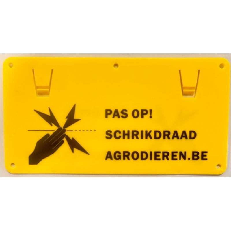 waarschuwingsbord elektriciteit elektrische weide afrastering Agrodieren.be - WAARSCH-ELEKTR-AGRO