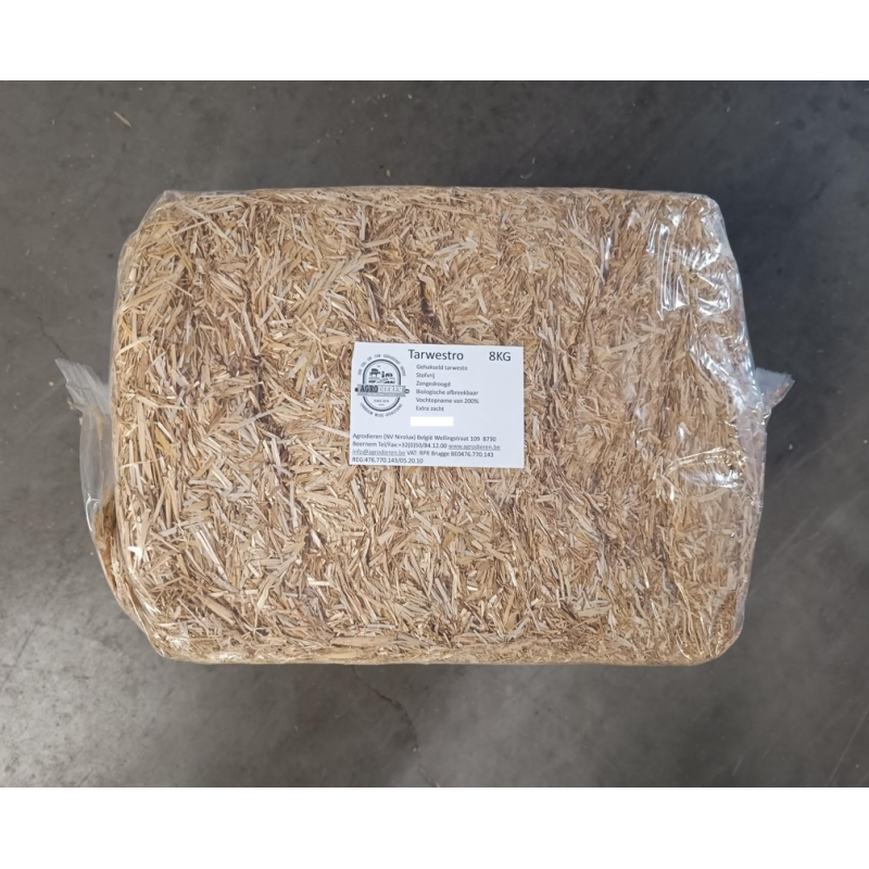 gehakseld tarwestro stalstrooisel agrodieren - TARWESTROGEHAK-8KG-LOS