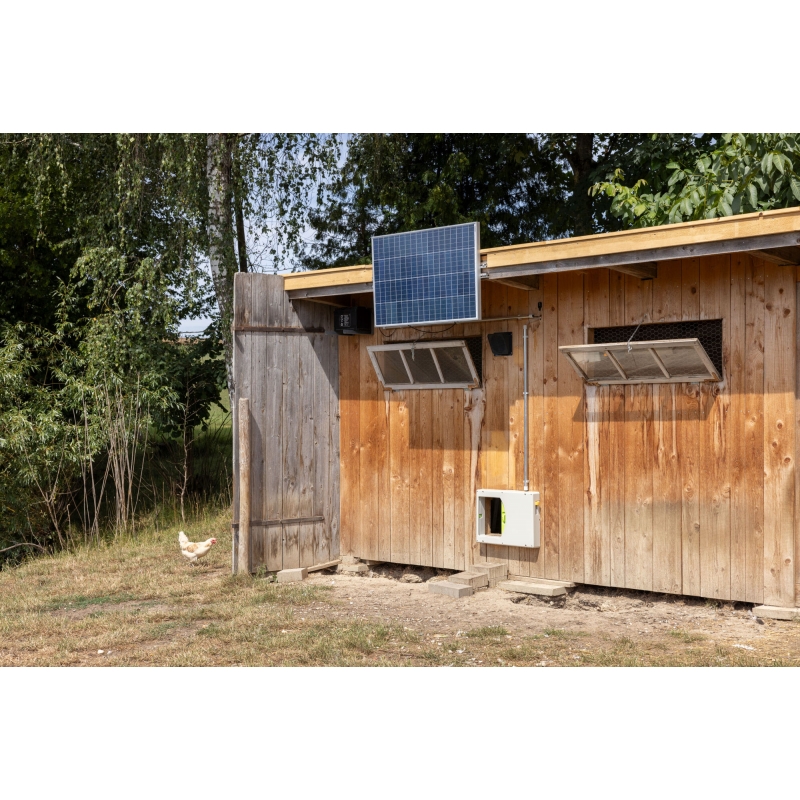 70601 - Module solaire SmartCoop 12&nbsp;V CC, 100&nbsp;W, 100&nbsp;Ah [V] - KERBL - Agrodieren.be - 70601