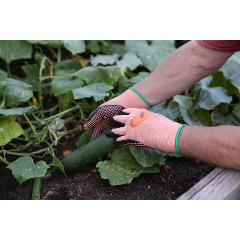 298056 - Gants jardinage Blossom abricot, &agrave; picots, T. 6 - KERBL - Agrodieren.be - 298056