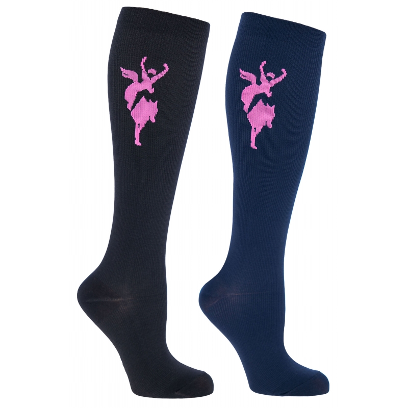 3228078 - Chauss. &eacute;q. compression Janne black/darknavy, pack 2, 37-39 - KERBL - Agrodieren.be - 3228078