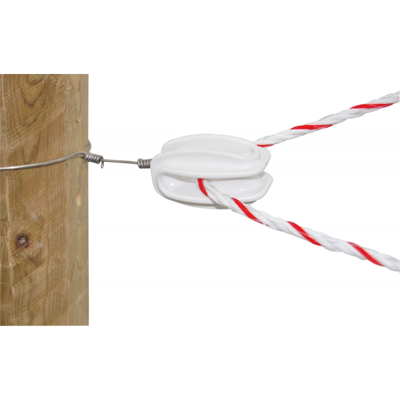 44334 - AKO Hoekisolator kunststof wit voor koord (25 stuks) - KERBL - Agrodieren.be - 44334