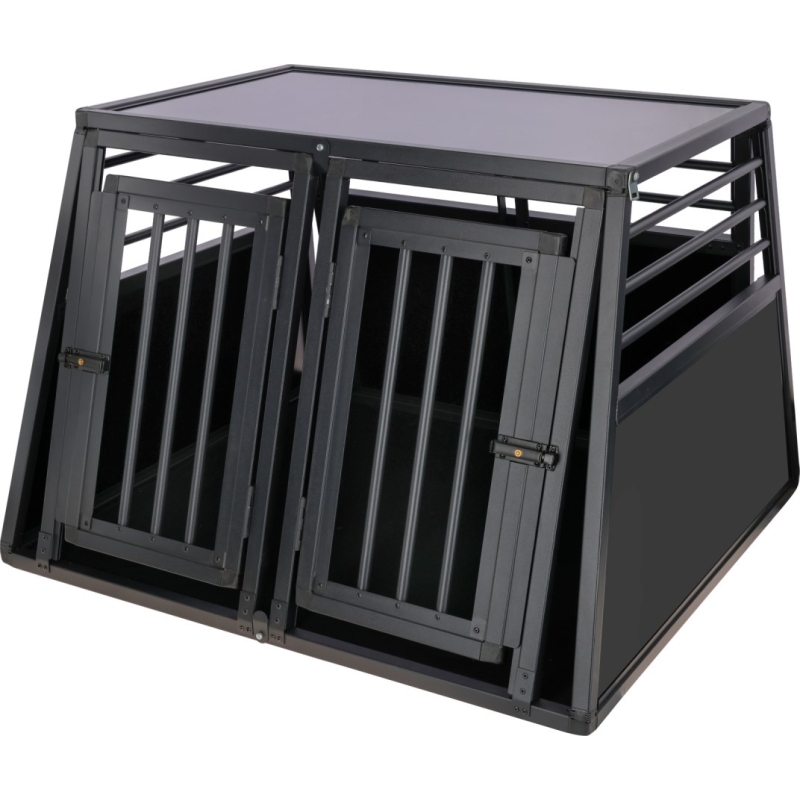 80048 - Transportbox Vacation, van alu 92x97x68 cm, 2-deurs, graphite - KERBL - Agrodieren.be - 80048