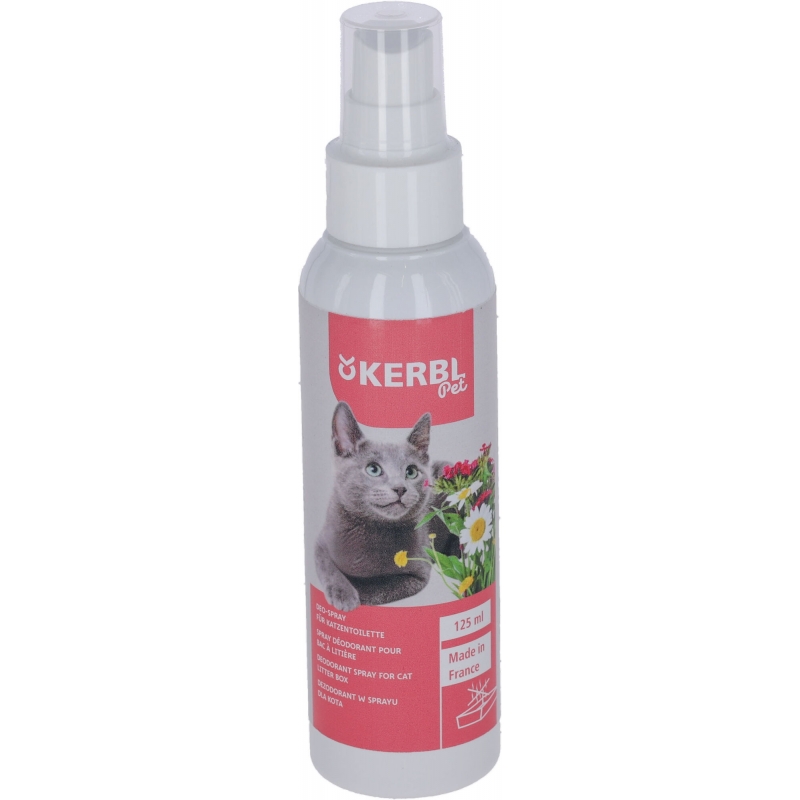 80088 - Spray d&eacute;odorisant pour bac &agrave; liti&egrave;re, 125&nbsp;ml - KERBL - Agrodieren.be - 80088