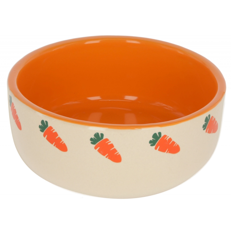 81802 - Gamelle c&eacute;ramique pour rongeur beige/orange, 500ml, &Oslash;13cm - KERBL - Agrodieren.be - 81802