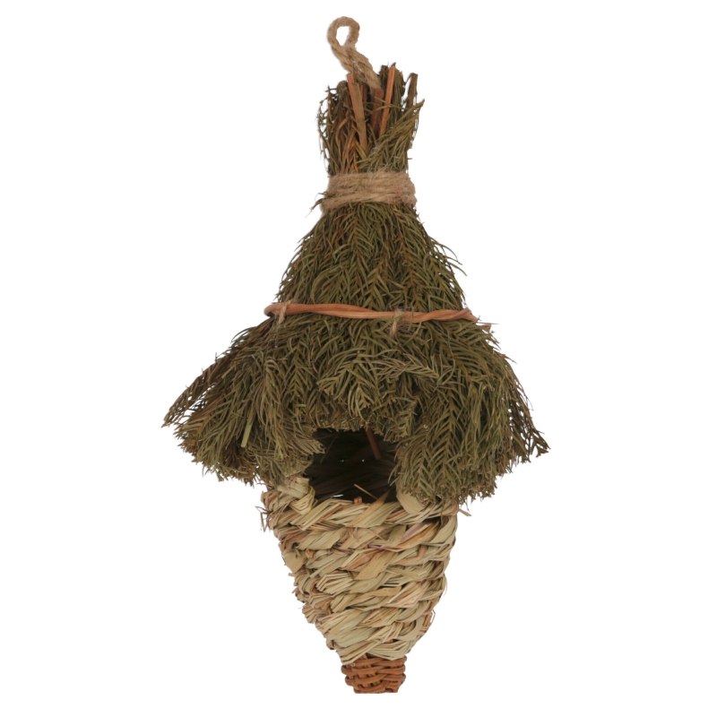 82980 - Nichoir en herbe pour oiseaux H.27cm, &Oslash;12cm - KERBL - Agrodieren.be - 82980