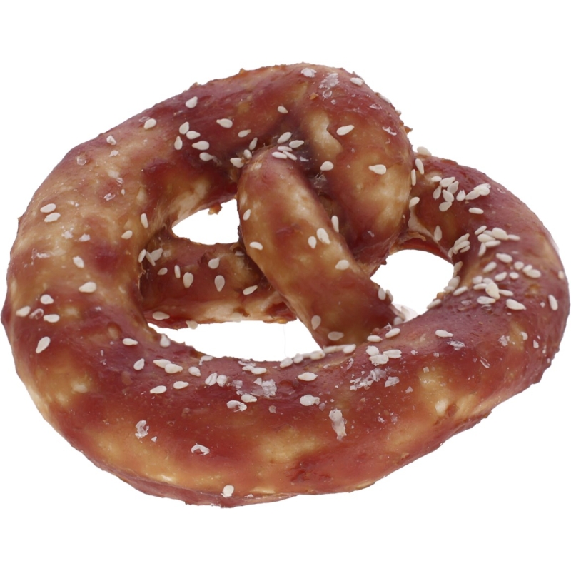 86301 - Runderhuid krakeling, met eend, 10 x 10 cm, 75 g, in display - KERBL - Agrodieren.be - 86301