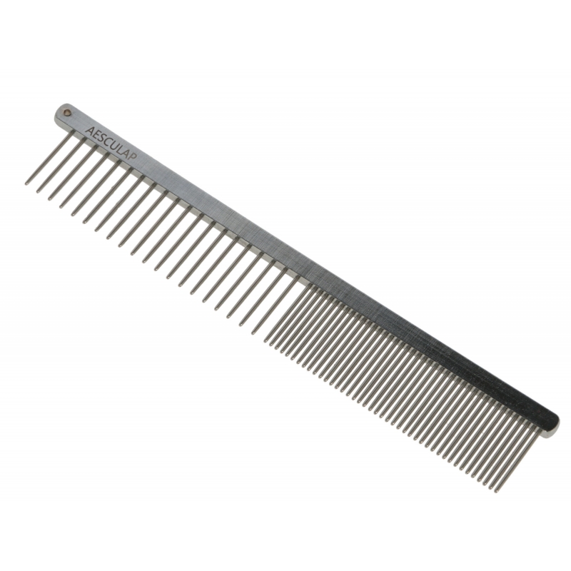 VH402 - Vachtkam 190x30x5 mm, met rvs-greep, Aesculap - KERBL - Agrodieren.be - VH402