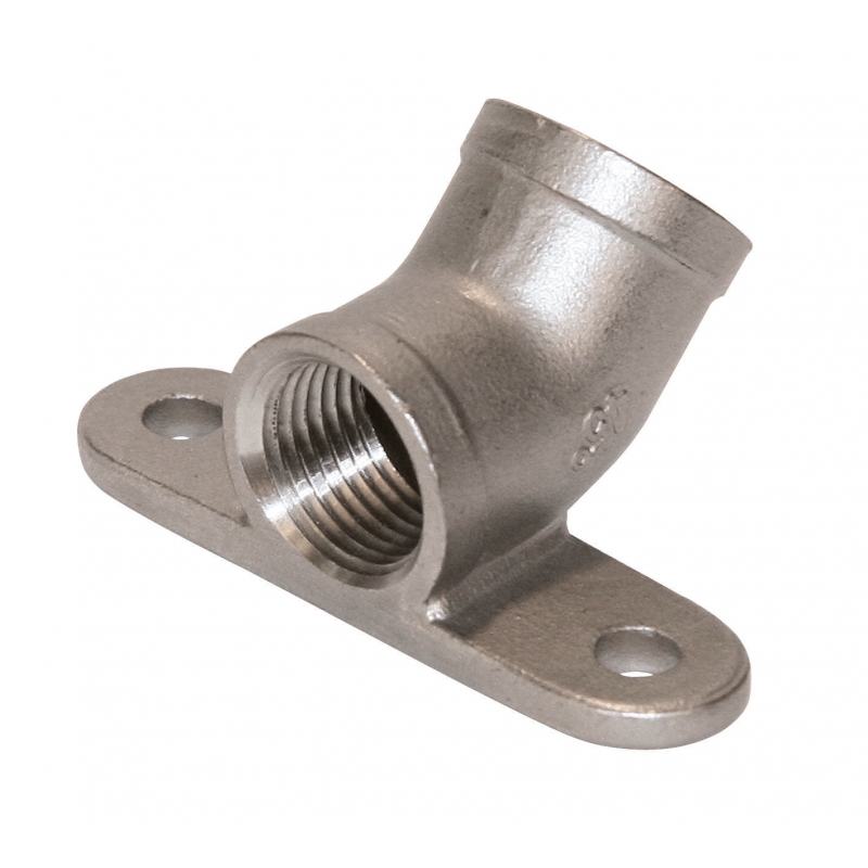 Wandhouder rvs, 30gr., 1/2" x 1/2" - 22835
