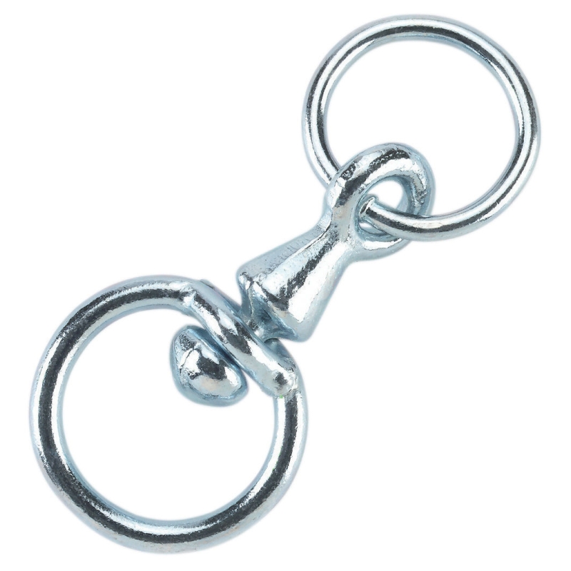 Draaistuk voor koeketting, verzinkt met ring 4mm - 12330