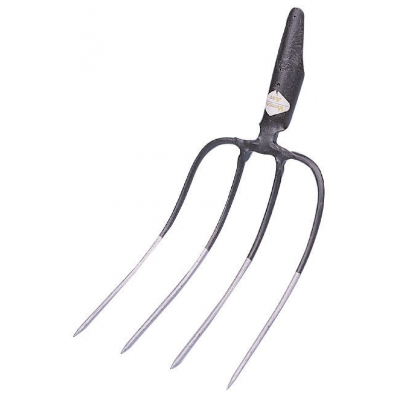 Mestvork m. verende steelkl. z. steel 4 tanden 33 x 25 cm - 29101