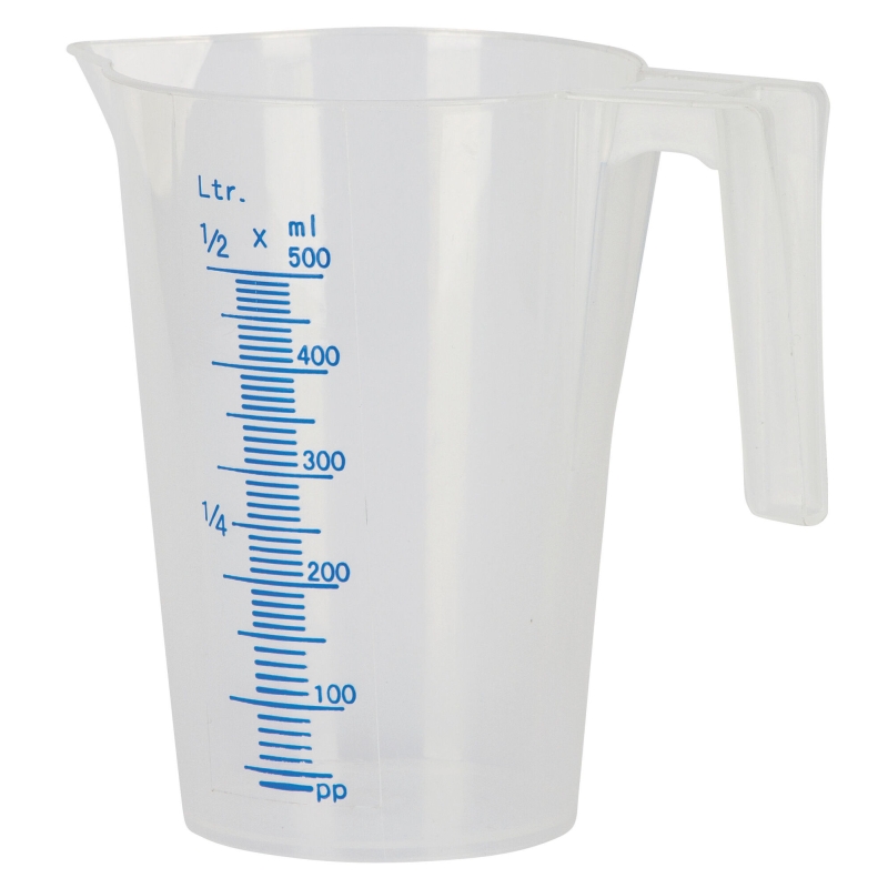Maatbeker 0,5l kunststof m. schaalverdeling, stapelbaar - 291194
