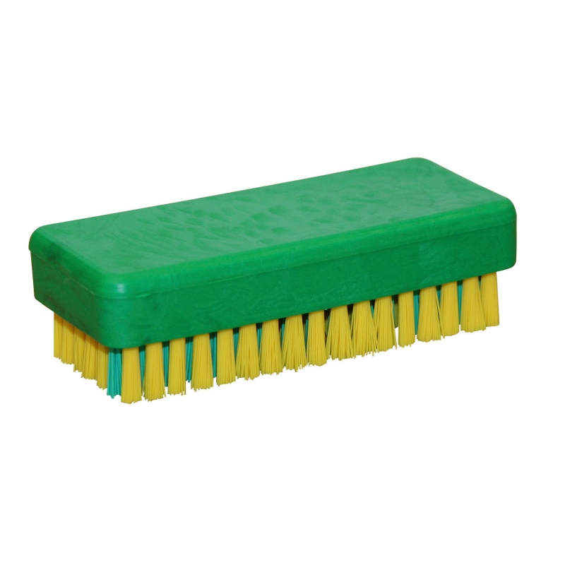 Vakmansborstel met krachtige rij voor nagels, geel/groen - 29183