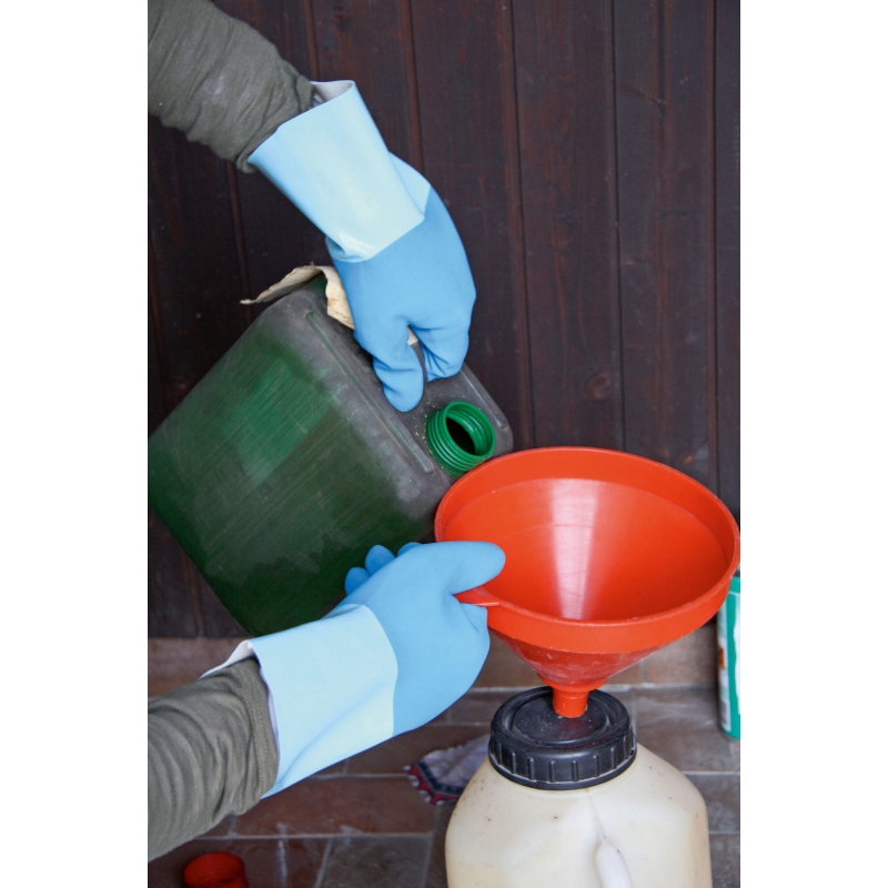 Latexhandschoen FleTex blauw, geruwd, maat 9 - 297257