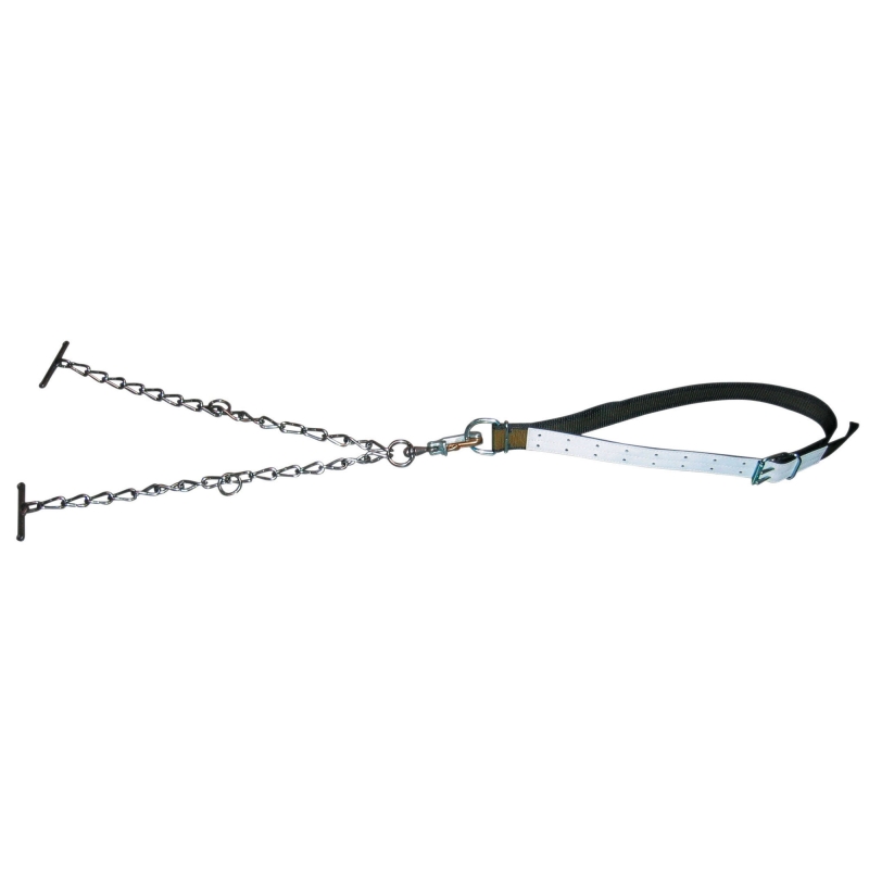 Attache taureau avec socle fer double,crochet difficile - 12411