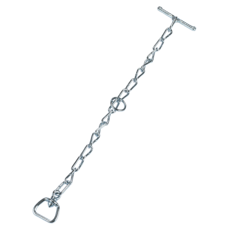 Cha&icirc;ne avec virole 60cm et   anneau D et attache D5mm - 12462