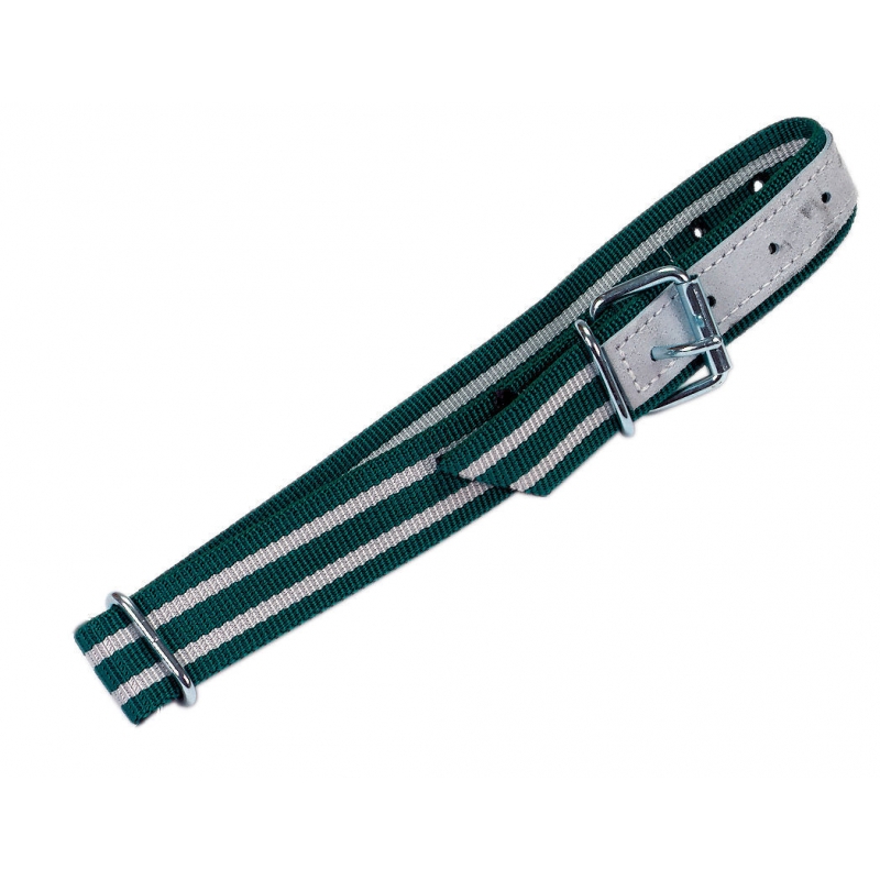 Halsband v. kalveren, 100x4cm, met rolgesp en ovalen lid - 12465