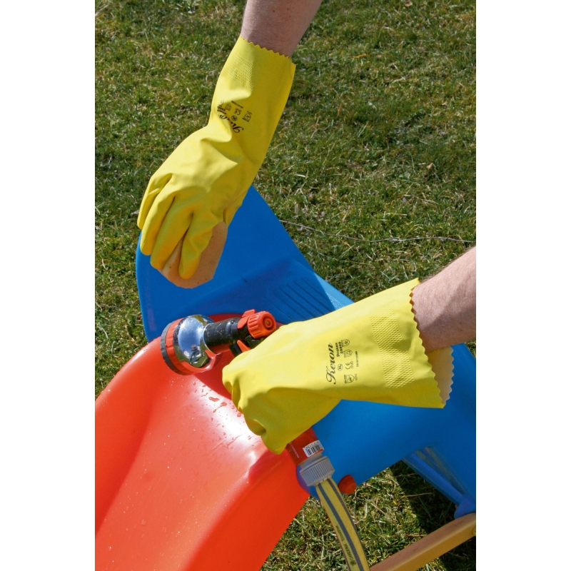 Huishoudhandschoen PROTEX latex, geel, maat M/8 - 29820