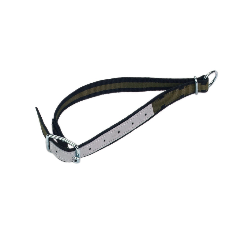 Collier veau nylon 100x4cm maillon ovale et anneau en D - 12508