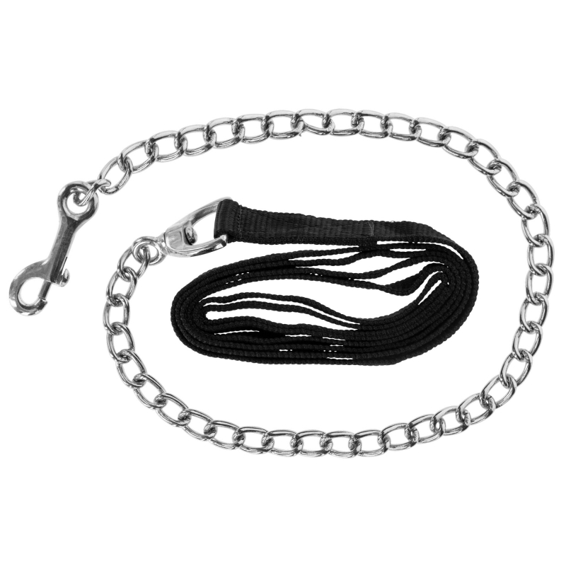 Leidlijn met ketting, zwart, - 250 cm - 32147