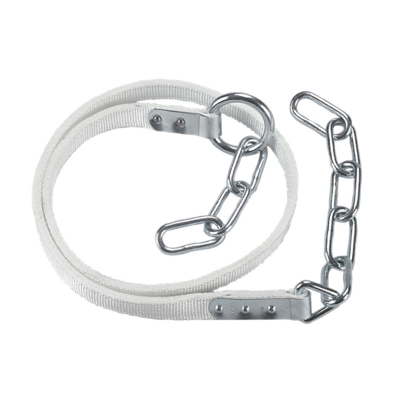 Runderaanlijning 180cm dubbel m.metalen kous, ring aan band - 1255