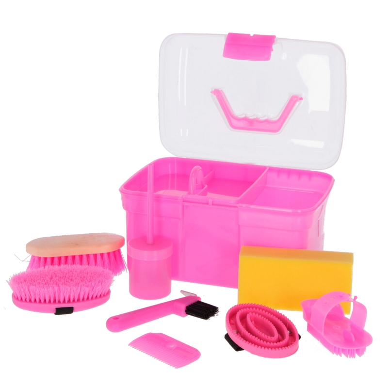 Coffre de pansage complet rose, enfant - 321766