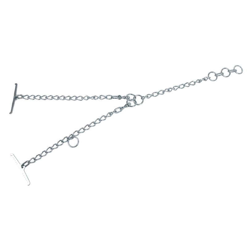 Cha&icirc;ne tyrolienne pour vache zingu&eacute;e, double 6mm - 12753