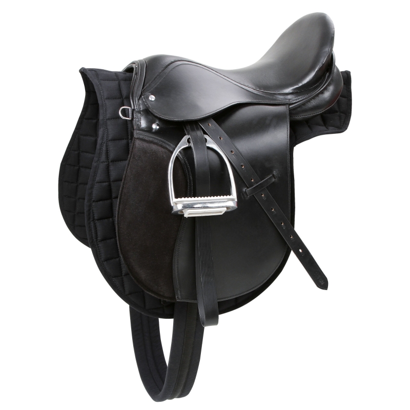Kit de selle cheval noir, 17,5'' - 32197