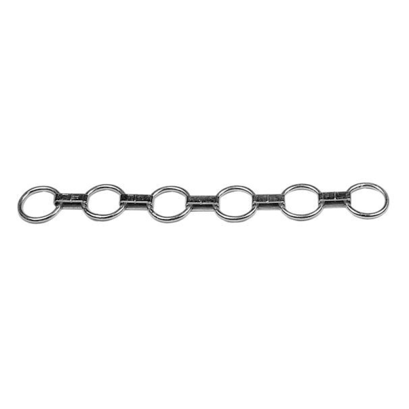 Collier m&eacute;tal plat 6 anneaux - 1291
