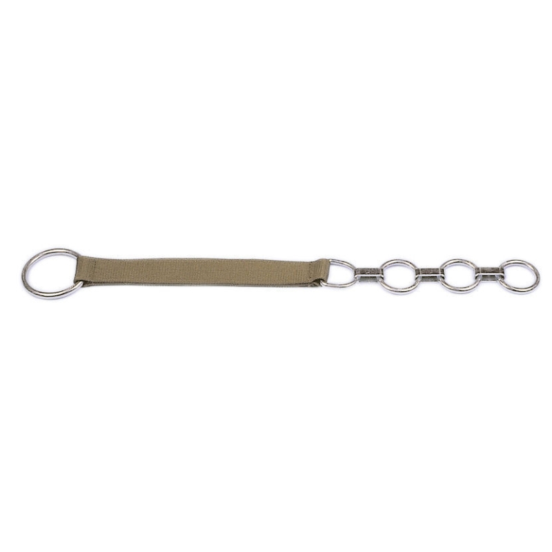 Collier m&eacute;tal et nylon   4 anneaux - 1292