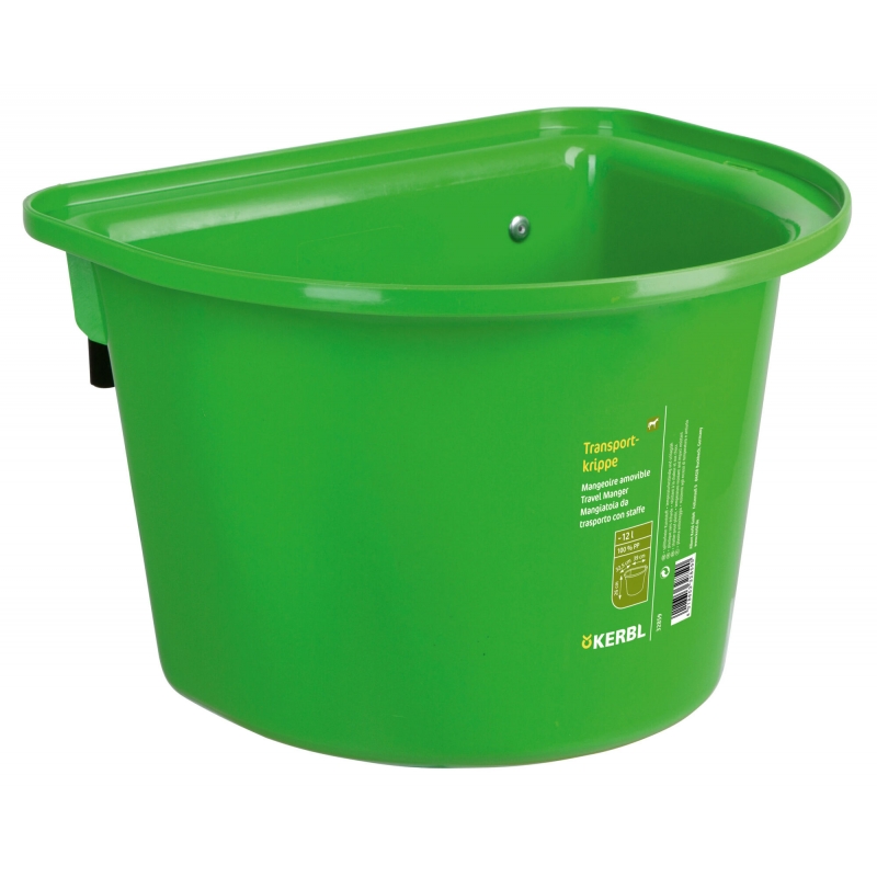Seau mangeoire plastique 12l, vert clair - 32859