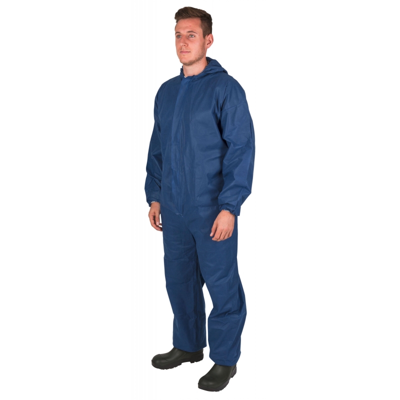 PP wegwerpoverall, blauw maat L - 3432