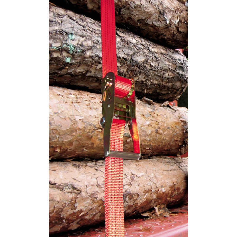 Ratelsjorband 2-delig, rood 50mm/8m, 5000kg sjorogen - 37179