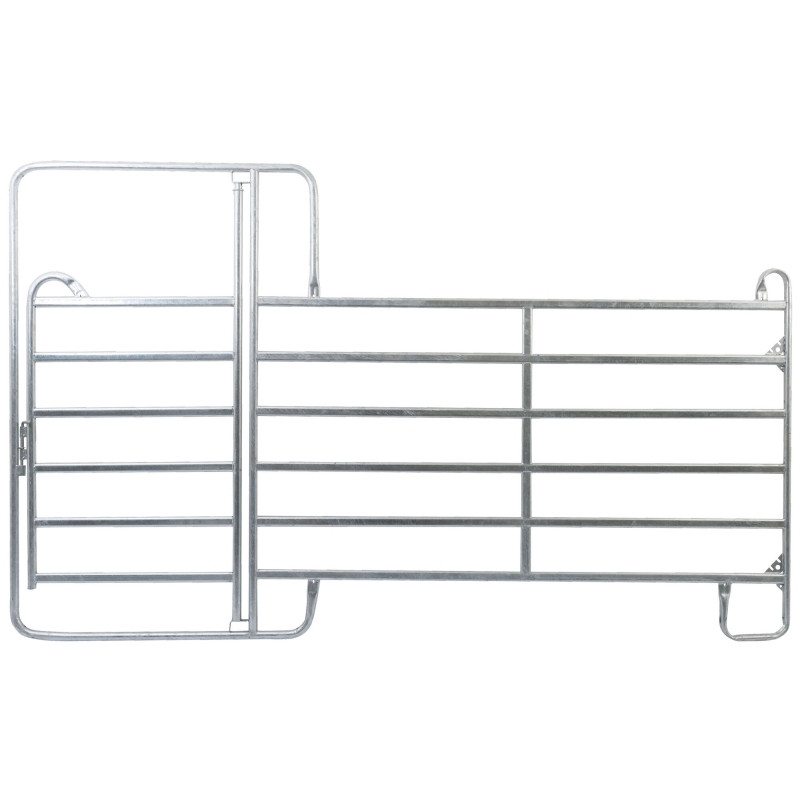 Paneel-omheiningselement 3,6 m met poort en kettingsluiting - 442596
