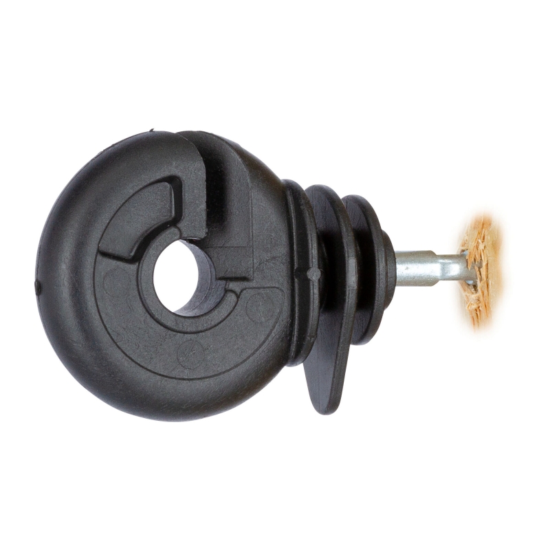 Isolateur &agrave; vis avec crochet noir seau de 100 avec outil - 443145-100E