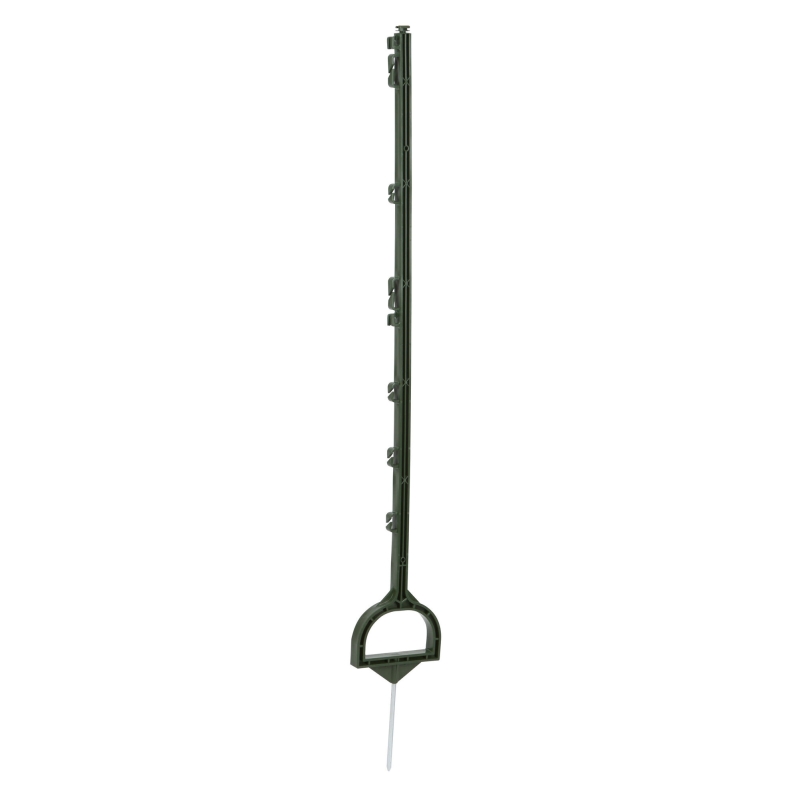 Volledige kunststof paal met stijgbeugeltrede, 114cm,groen - 44417