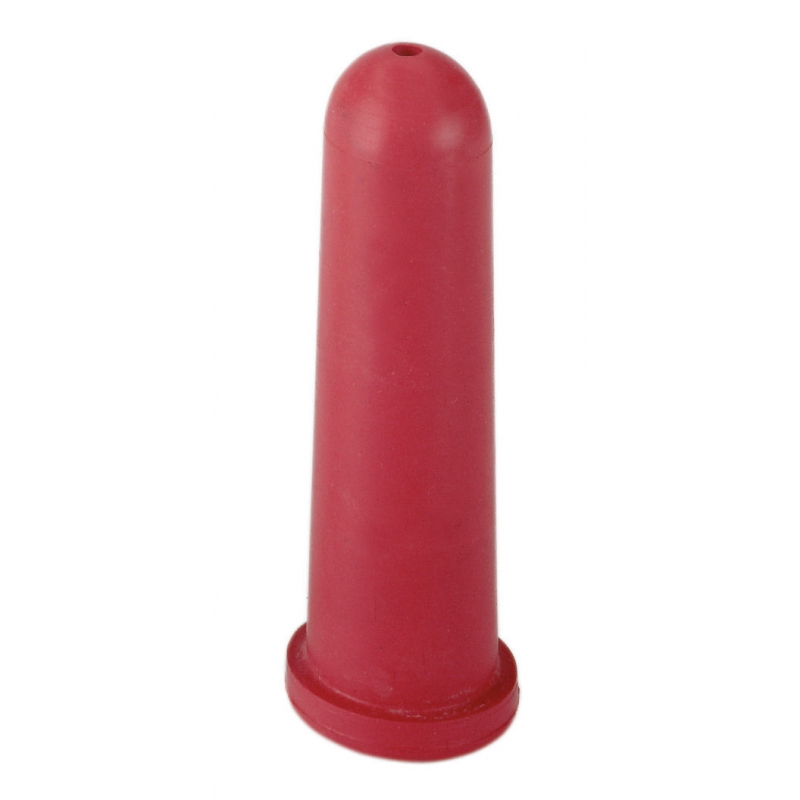 Kalverspeen Super 100 mm, rood ronde perf. v. automaat, 3 st. - 1474-3