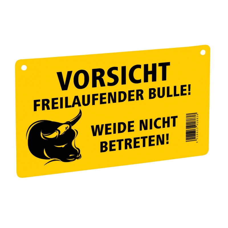 Waarschuwingsbord "Vrij lopende stier" - 446510