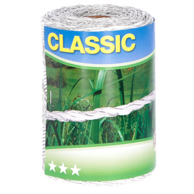 Classic afrasteringskoord 250m wit, 6x 0,20 Niro - 449114