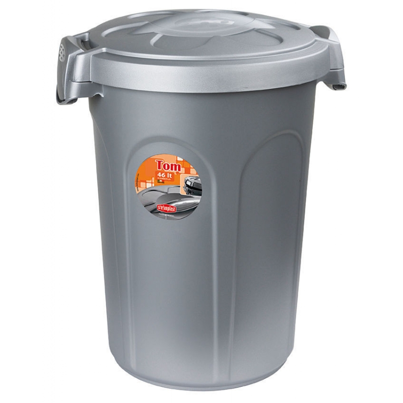 Voederton Tom, 16kg, 46 l, - 44,5x40x61cm, grijs - 82269