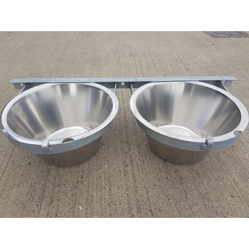 Dubbel eetstel compleet met 3 L inox bakken - ESDE0002