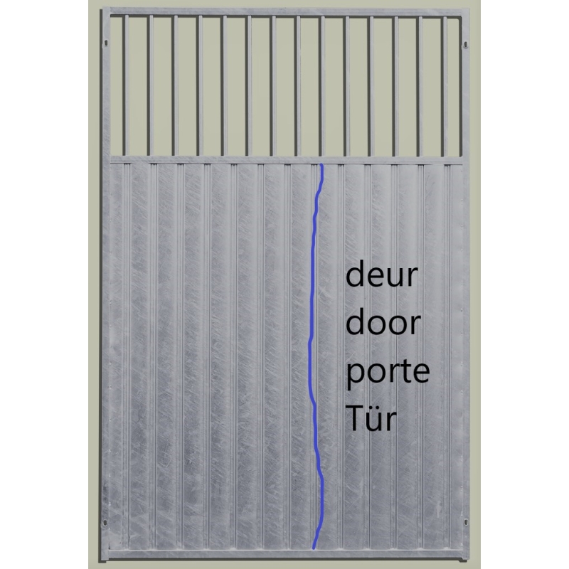 Cloisons en palplanche 184 H - 1 M - ferm&eacute; jusqu'a 130 H - bar 8 cm - avec porte - PAHD0011 16-8